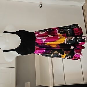 BEBE Dress Babydoll Floral Stretch Top Sz. S Excellent Condition